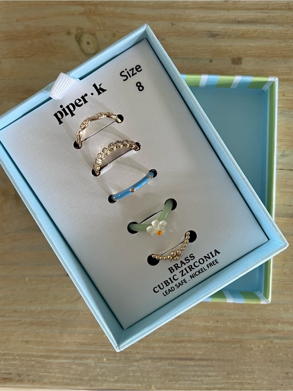 Stackable piper.k Ring Set - Size 8
